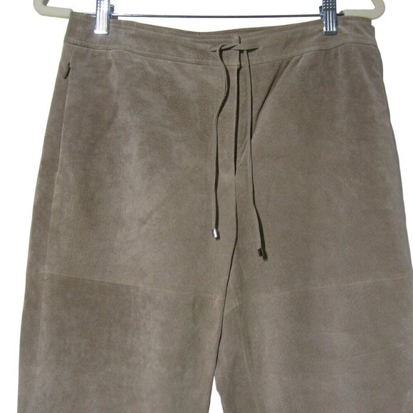 VTG SUEDE Leather 8 BOHO 90s Western Cowgirl Yellowstone Rocker Festival Pants - Picture 2 of 9